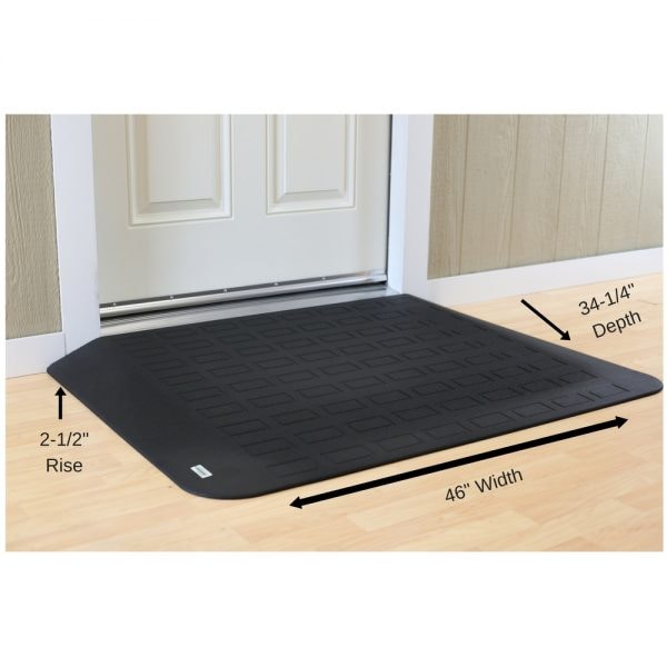 Handi Ramp ADA Compliant Rubber Threshold Ramp: 2-1/2" Rise x 46" Wide x 30" Depth MRAEZ2170 - main